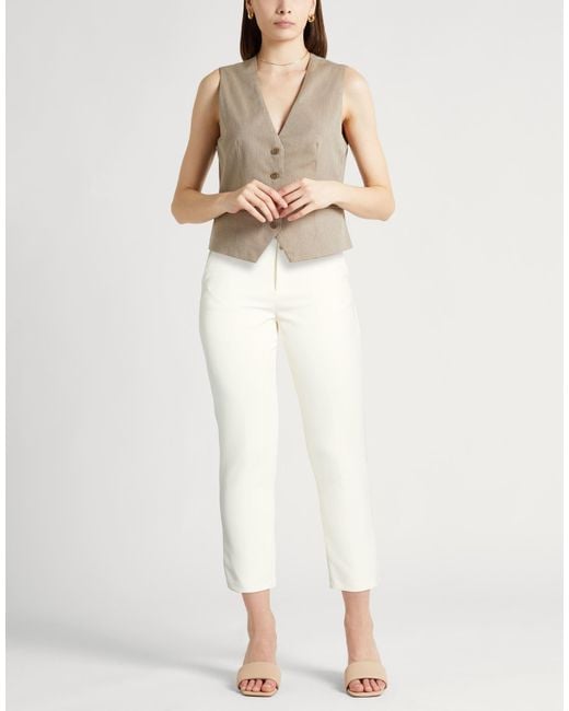 Liu Jo White Pants Polyester, Elastane