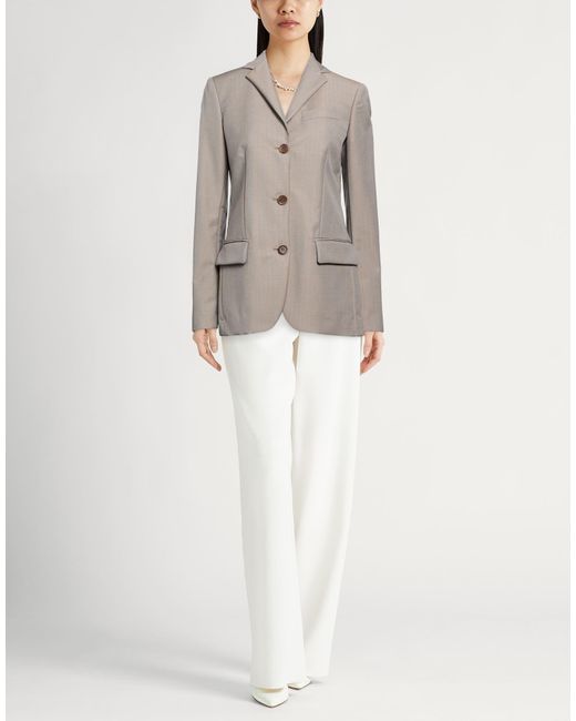 Aspesi Gray Blazer Superkid Mohair, Wool
