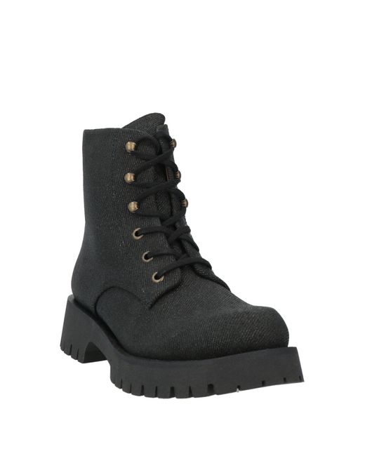 Chie Mihara Black Ankle Boots Textile Fibers