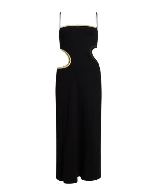 Johanna Ortiz Black Midi Dress