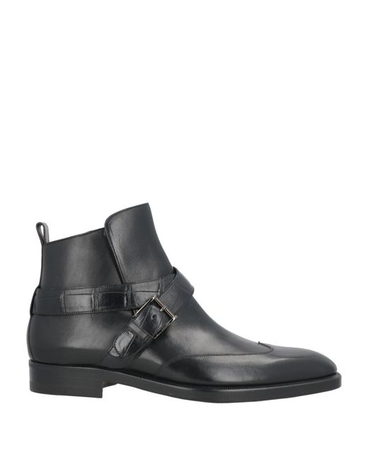 Testoni Black Ankle Boots for men