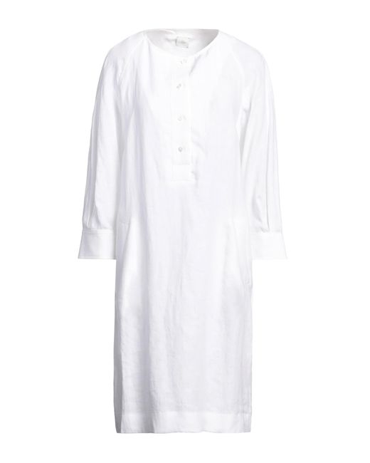 Eleventy White Midi-Kleid
