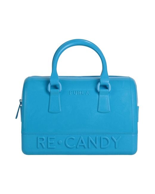Furla Blue Azure Handbag Recycled Thermoplastic Polyurethane, Thermoplastic Polyurethane