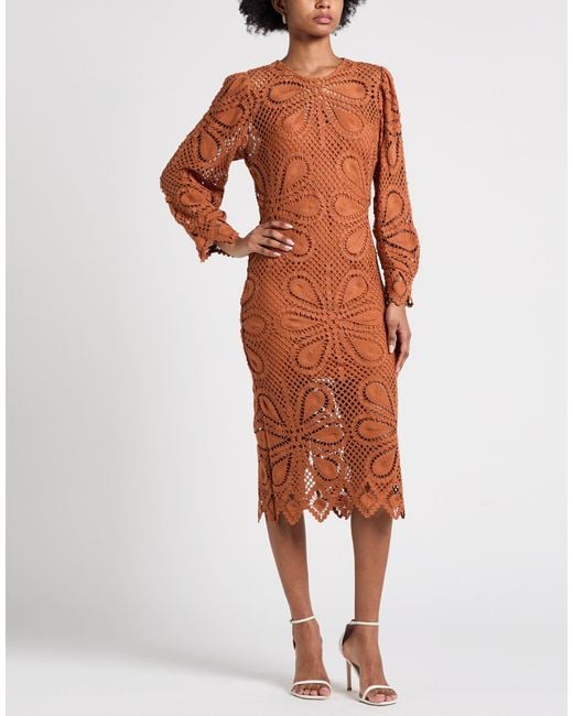 Ba&sh Orange Midi Dress
