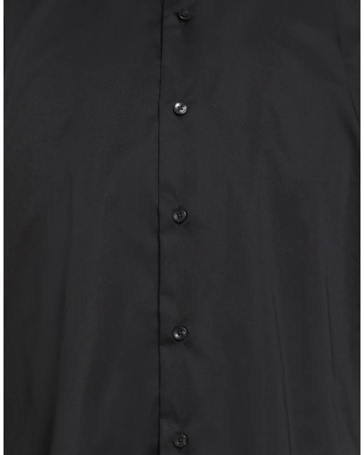 Xacus Black Shirt Cotton, Polyamide, Elastane for men