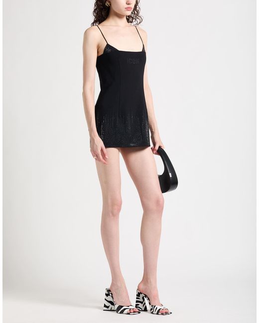 DSquared² Black Mini Dress Polyester