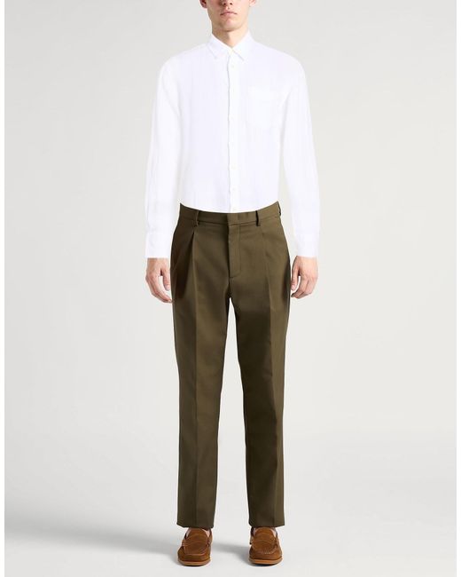 120% Lino White Shirt Linen for men