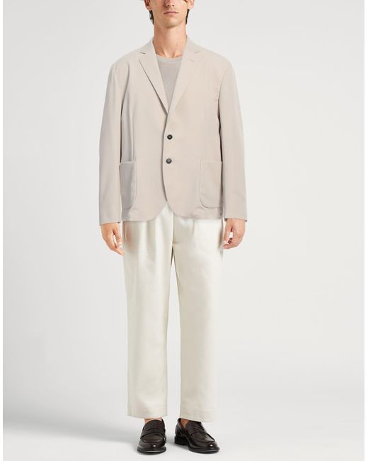 Tombolini Natural Blazer Polyester, Viscose, Elastane for men