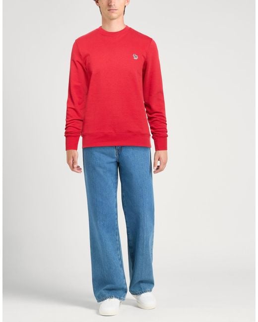 Paul Smith Red Sweatshirt Organic Cotton for men