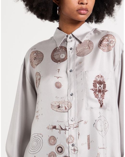 Pierre Louis Mascia Gray Shirt Silk