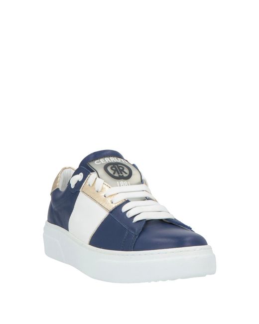 Cerruti 1881 Blue Sneakers Cow Leather