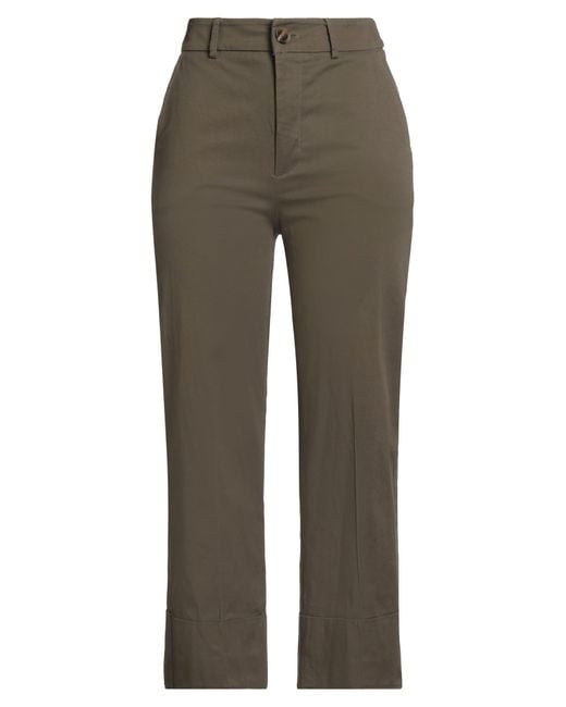 Rebel Queen Gray Military Pants Cotton, Elastane