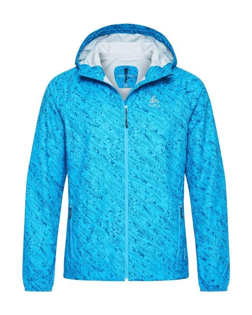 Odlo Blue Azure Overcoat & Trench Coat Polyamide for men