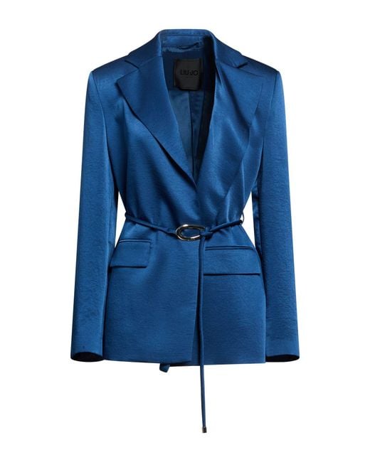 Liu Jo Blue Blazer Polyester