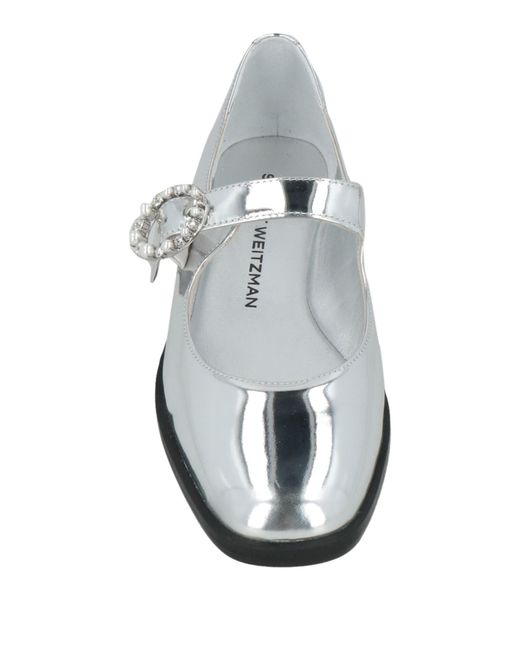 Stuart Weitzman White Ballet Flats Leather