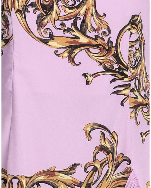 Versace Jeans Couture Purple Midi Dress Polyester