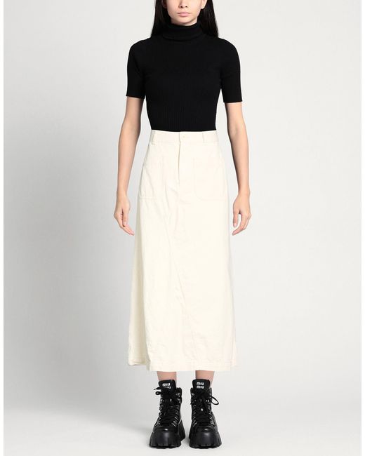 Beams Plus White Denim Skirt