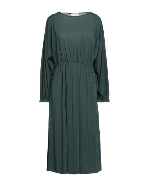 Momoní Synthetic Midi Dress in Dark Green (Green) | Lyst
