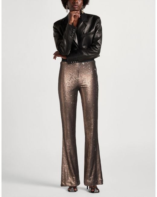 Hanita Brown Pants Polyester