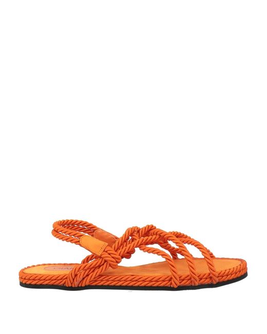 Giannico Orange Espadrilles