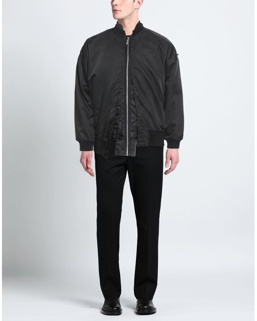 DISCLAIMER Black Jacket Polyester, Cotton for men