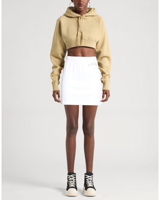 Chiara Ferragni White Mini Skirt Cotton, Polyester