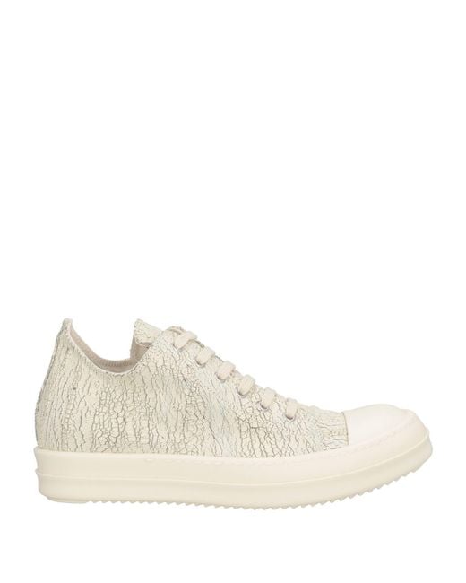Rick Owens Natural Ivory Sneakers Textile Fibers