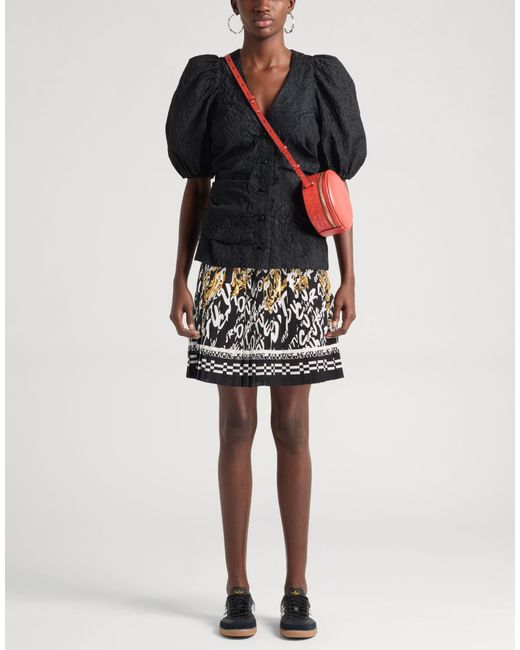 Versace Jeans Couture Black Mini Skirt Polyester