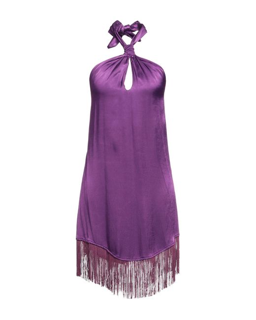 Haveone Purple Mini Dress