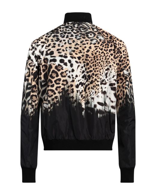 Roberto Cavalli Black Sand Jacket Polyester for men