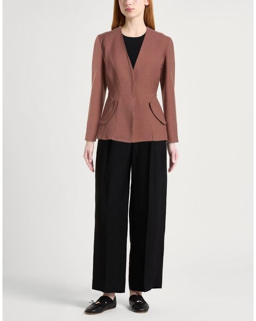 Blugirl Blumarine Brown Jacket Polyester, Viscose, Elastane