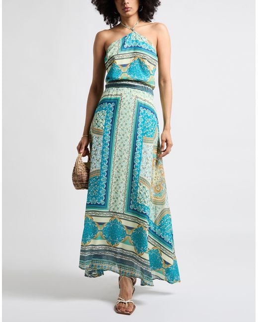 Rebel Queen Blue Maxi Dress Polyester