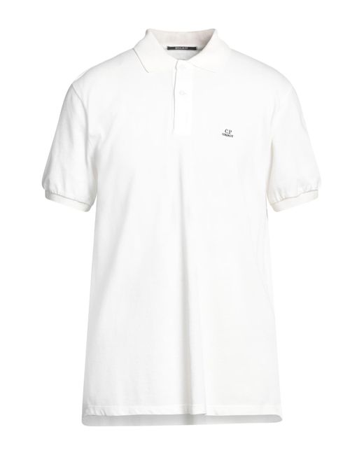C P Company White Polo Shirt for men