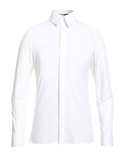 Karl Lagerfeld White Shirt Organic Cotton for men