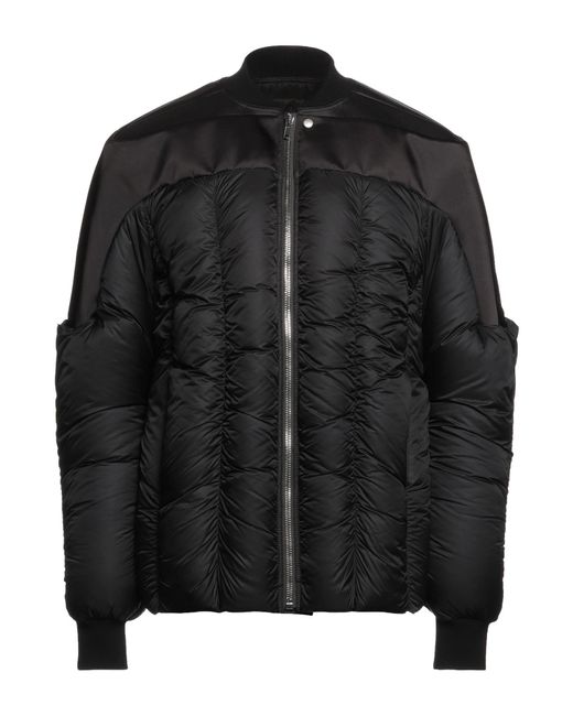 Rick Owens Cotton Down Jacket in Black for Men | Lyst