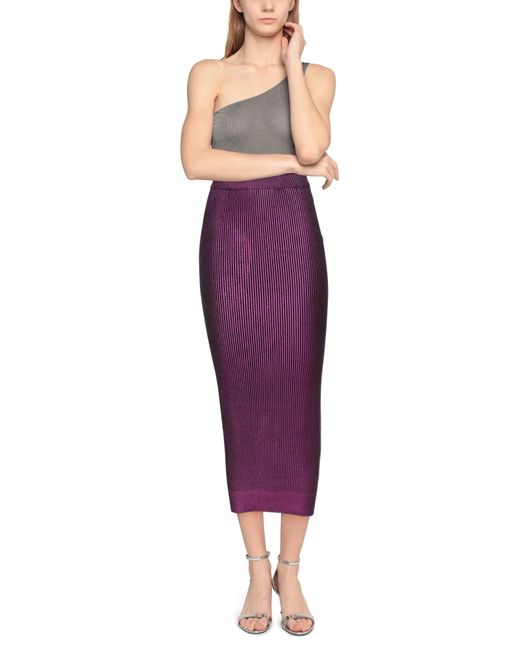 Twinset Purple Midi Skirt