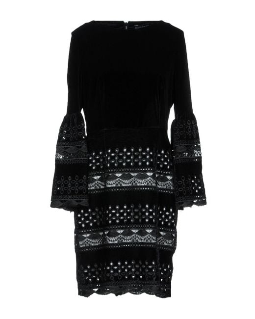Nora Barth Black Mini Dress Polyester, Elastane