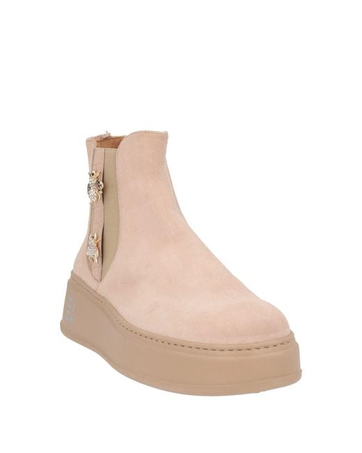 GIO+ Natural Ankle Boots Leather