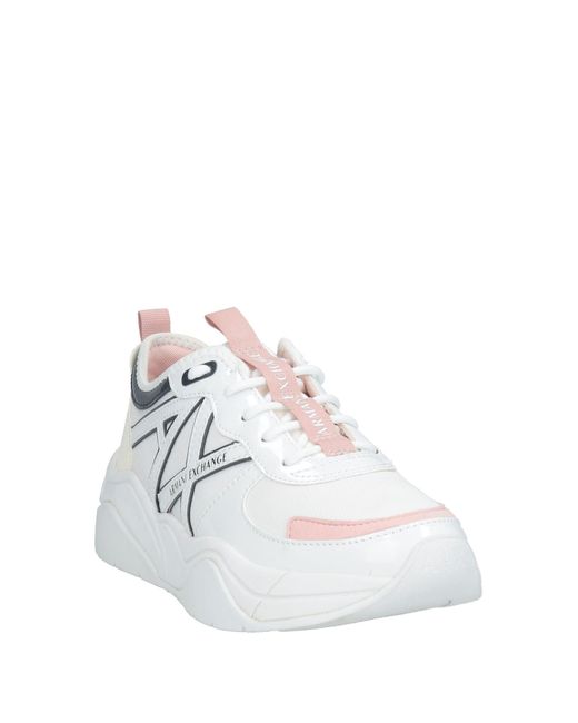 ARMANI EXCHANGE White Sneakers Polyester, Polyurethane