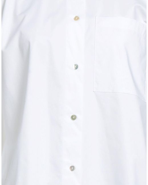 Alpha Studio White Shirt Cotton, Elastane