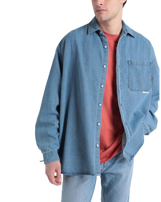 Topman Blue Denim Shirt for men