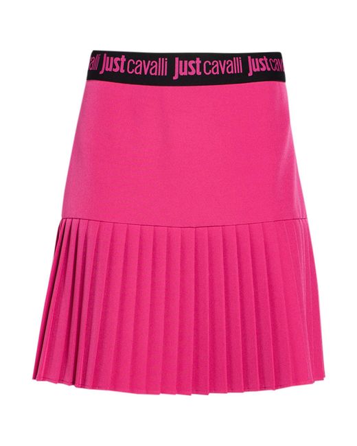 Just Cavalli Pink Fuchsia Mini Skirt Polyester, Elastane