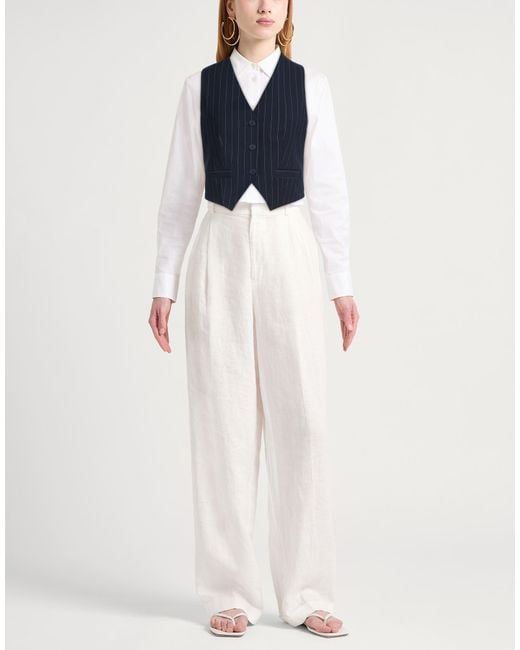 hinnominate Blue Tailored Vest Polyester, Viscose, Elastane