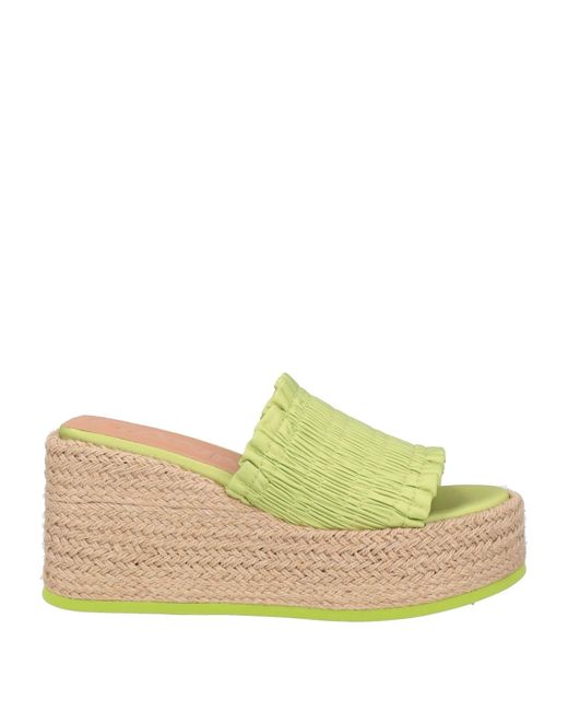 Ganni Green Espadrilles Textile Fibers