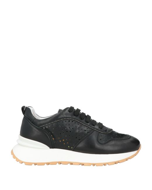 Doucal's Black Sneakers Leather