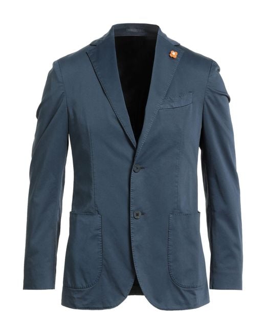Lardini Blue Blazer Cotton, Elastane for men