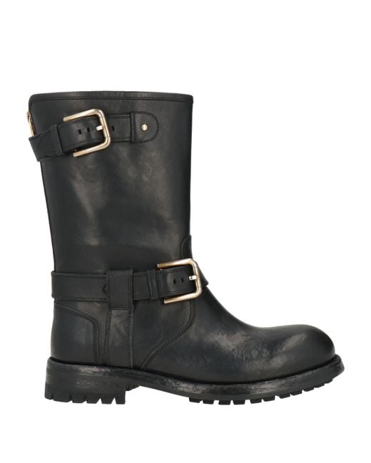 Dolce & Gabbana Black Ankle Boots Leather