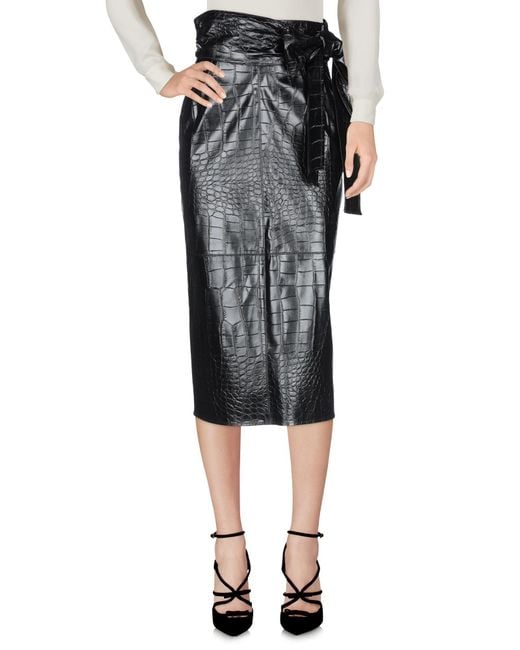 MSGM Black Midi Skirt