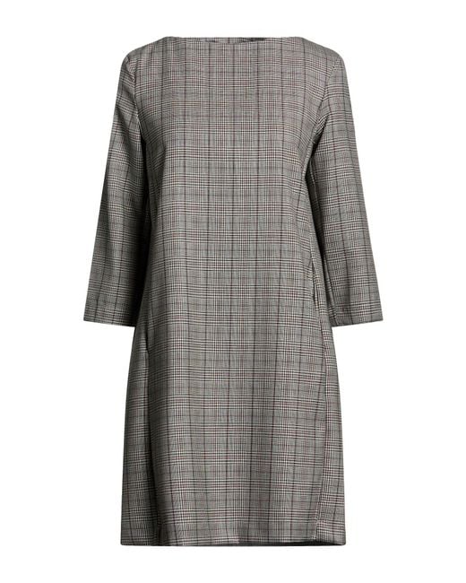 Liviana Conti Gray Mini Dress Virgin Wool