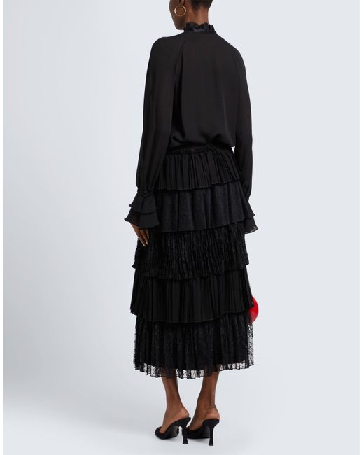 Tao Comme Des Garçons Black Midi Skirt